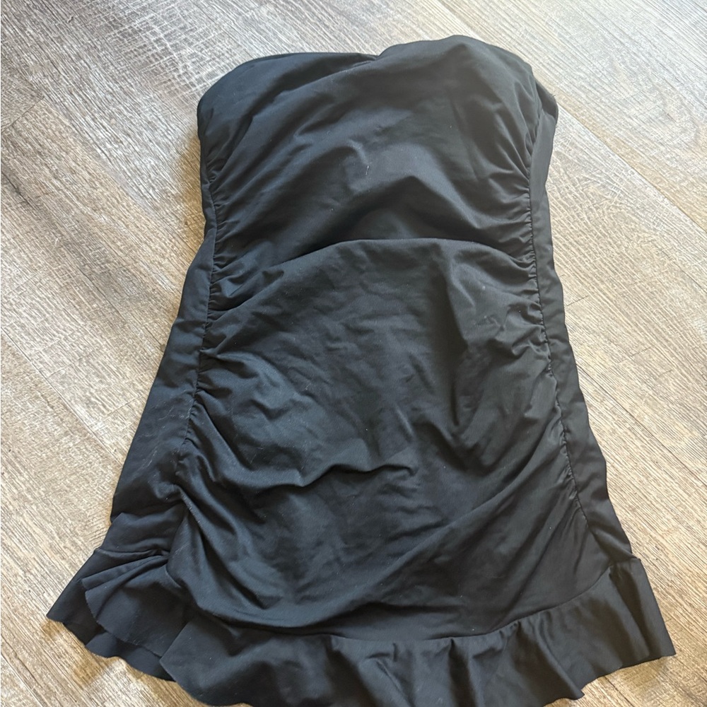 Allen B. By Allen Schwartz Black Strapless Dress